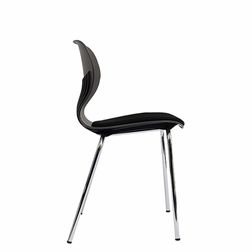 Kantinestol Oporto Mata, m. polster/blankt stel