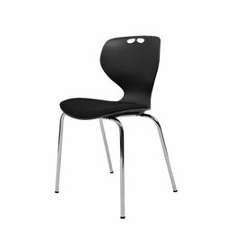 Kantinestol Oporto Mata, m. polster/blankt stel