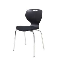 Kantinestol Oporto Mata, m. polster/blankt stel