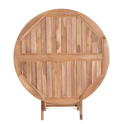Rundt Udendørs Bord Oviedo teaktræ Ø100