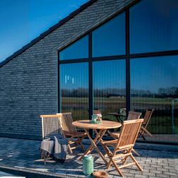 Rundt Udendørs Bord Oviedo teaktræ Ø100