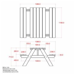 Bord bænkesæt Eco, 4 pers.