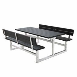 Bordbænkesæt Model 900 180 cm sort