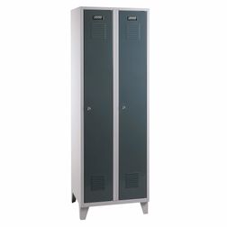 Omklædningsskab UniCabin 2 rum, Mørkegrå