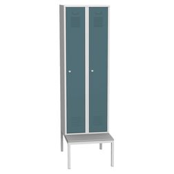 Omklædningsskab Unicabin 2 rum med bænk