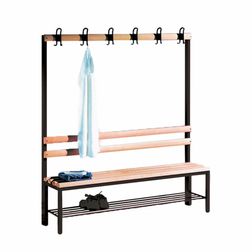 Enkelt bænk m/knagerække