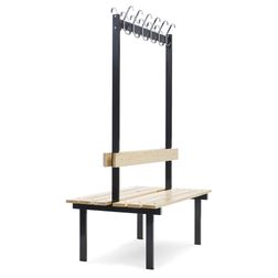 Dobbelt bænk m/knagerække