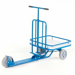 Løbehjul med lad. 150kg. Blå.