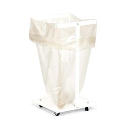 Affaldsvogn, hvid. Til  60 ltr. sække