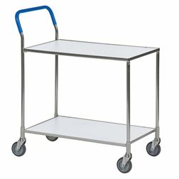 Bordvogn 2 hylder 44x85x95, hvid/galv.