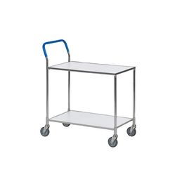 Bordvogn 2 hylder 44x85x95, hvid/galv.