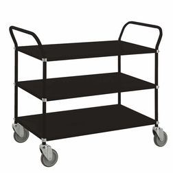 Bordvogn 3 hylder 48x108x94 cm, sort