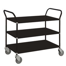 Bordvogn 3 hylder 48x108x94 cm, sort