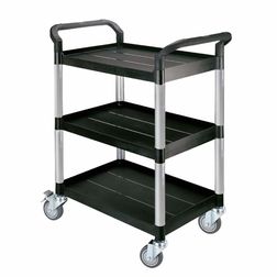 Rullebord i plast 3 hylder, 48x85x100h cm.