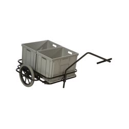 Lagertrækvogn med træbund