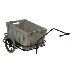 Lagertrækvogn med træbund