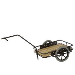 Lagertrækvogn med træbund