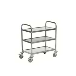 Rullebord 3 hylder, Rustfri