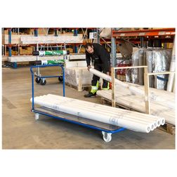 Platformsvogn 215x100x112h blå