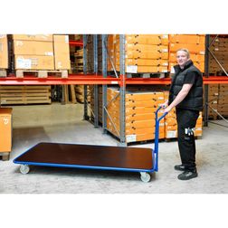 Platformsvogn 215x100x112h blå