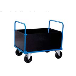 Ladvogn BlueSteel 4 høje sider 70x100 cm