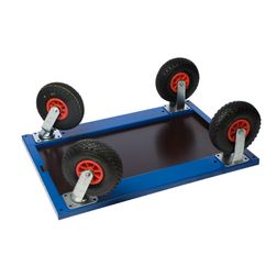 4 luftgummihjul Ø26, 2 faste 2 svingbare