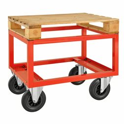 Pallevogn, høj - max. løft: 800 kg, rød