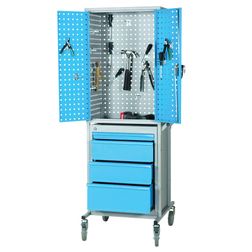 Værkstedsvogn mobil blå låger