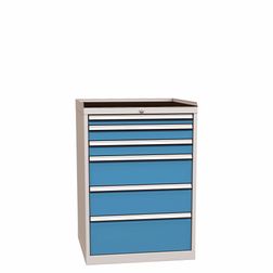 Skuffeskab m. 6 skuffer og centrallås