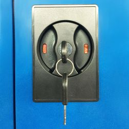 Materialeskab UniFix 39x85x180h Grå/Blå