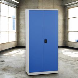 Materialeskab UniFix 39x85x180h Grå/Blå