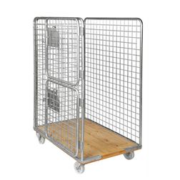 Rullecontainer 75 cm træbund 3v+2l