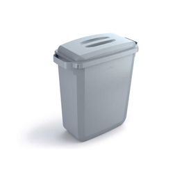 Affaldsspand, 60L, med låg. Grå