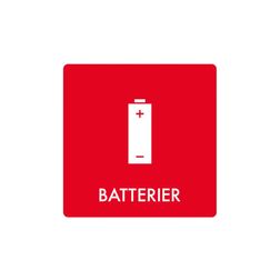 Pictogram udendørs 'BATTERIER'