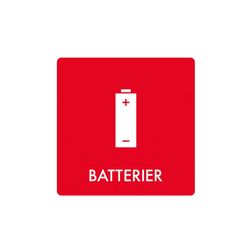 Pictogram udendørs 'BATTERIER'