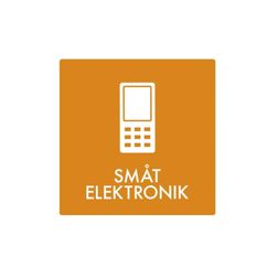 Pictogram udendørs 'SMÅT ELEKTRONIK'