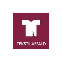 Pictogram udendørs 'TEKSTILAFFALD'