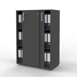 Skydedørsskab Jive med 6 rum