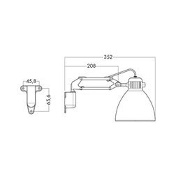 Væglampe Luxo L1-W Hvid