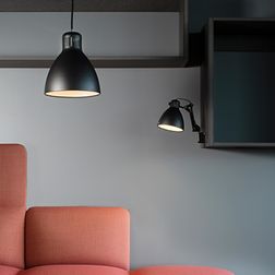 Væglampe Luxo L1-W Sort