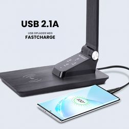 Skrivebordslampe INLUX Light UniCharge 2, sort