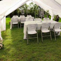 Klapbord + 6 klapstole American