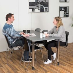 Stabelstol Oporto Xtra, blankt stel