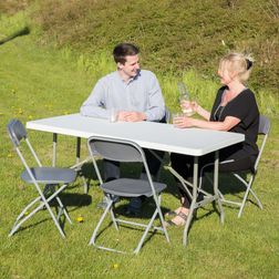 Klapbord med 4 Samson stole