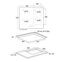 Induktionskogeplade Scandomestic IKF 60 FLEX