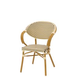 Cafe stol Ducale 5, cremefarvet og Beige