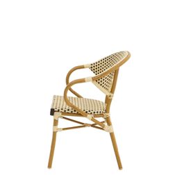 Cafe stol Ducale 5, cremefarvet og Beige