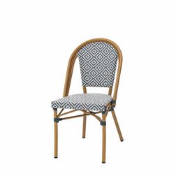 Cafe stol Livorno 1, Grå og hvid
