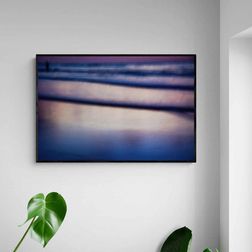 Akustik billede Blurry fisherman 80x53 cm