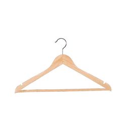 Træbøjle 45 cm, med buksestang